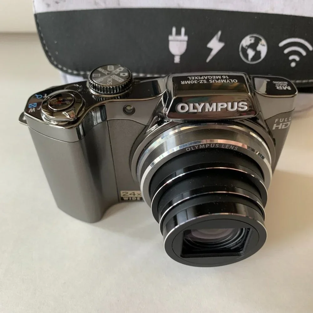 Olympus SZ-30MR 16MP 24x Optical Zoom Compact Digital Camera Battery & Case